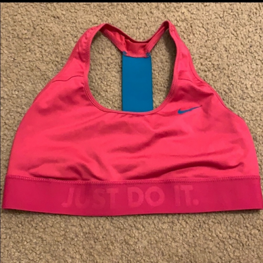 Nike Dri Fit JDI Hot Pink & Blue Sports bra